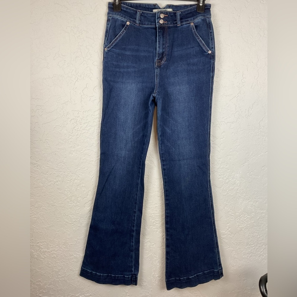 Rock and Roll High Rise Trouser Dark Denim Jean Size 30/36 - Picture 3 of 13